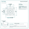 Top plate bolt pattern drawing, 4 x 4-1/2 plate, slotted bolt holes