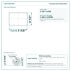 Top plate bolt pattern drawing, 2-1/2 x 3-5/8 plate