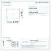 Top plate bolt pattern drawing, 2-1/2 x 3-5/8 plate