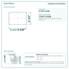 Top plate bolt pattern drawing, 2-1/2 x 3-5/8 plate