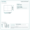 Top plate bolt pattern drawing, 2-1/2 x 3-5/8 plate