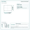 Top plate bolt pattern drawing, 2-1/2 x 3-5/8 plate