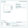 Top plate bolt pattern drawing, 2-1/2 x 3-5/8 plate
