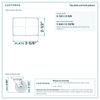 Top plate bolt pattern drawing, 2-1/2 x 3-5/8 plate
