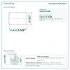 Top plate bolt pattern drawing, 2-1/2 x 3-5/8 plate