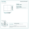 Top plate bolt pattern drawing, 2-11/16 x 3-5/8 plate