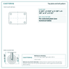 Top plate bolt pattern drawing, 2-3/8 x 3-5/8 or 3-1/8 x 4-1/8 or 4 x 4-1/2 plate
