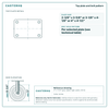 Top plate bolt pattern drawing, 2-3/8 x 3-5/8 or 3-1/8 x 4-1/8 or 4 x 4-1/2 plate