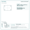 Top plate bolt pattern drawing, 2-3/8 x 3-5/8 or 3-1/8 x 4-1/8 or 4 x 4-1/2 plate