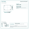 Top plate bolt pattern drawing, 2-3/8 x 3-5/8 plate