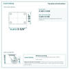 Top plate bolt pattern drawing, 2-3/8 x 3-5/8 plate