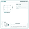 Top plate bolt pattern drawing, 2-3/8 x 3-5/8 plate