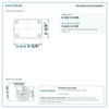 Top plate bolt pattern drawing, 2-3/8 x 3-5/8 plate