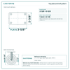 Top plate bolt pattern drawing, 2-3/8 x 3-5/8 plate