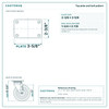 Top plate bolt pattern drawing, 2-3/8 x 3-5/8 plate