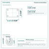 Top plate bolt pattern drawing, 2-3/8 x 3-5/8 plate