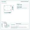 Top plate bolt pattern drawing, 2-3/8 x 3-5/8 plate