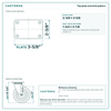 Top plate bolt pattern drawing, 2-3/8 x 3-5/8 plate