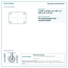 Top plate bolt pattern drawing, 2-3/8 x 3-5/8 or 3-1/8 x 4-1/8 or 4 x 4-1/2 plate