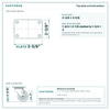 Top plate bolt pattern drawing, 2-3/8 x 3-5/8 plate, slotted bolt holes