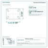Top plate bolt pattern drawing, 3-1/8 x 4-1/8 plate, slotted bolt holes