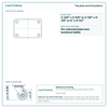 Top plate bolt pattern drawing, 2-3/8 x 3-5/8 or 3-1/8 x 4-1/8 or 4 x 4-1/2 plate