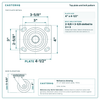 Top plate bolt pattern drawing, 4 x 4-1/2 plate, slotted bolt holes