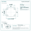 Top plate bolt pattern drawing, 4 x 4-1/2 plate, slotted bolt holes