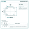 Top plate bolt pattern drawing, 4 x 4-1/2 plate, slotted bolt holes