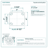Top plate bolt pattern drawing, 4 x 4-1/2 plate, slotted bolt holes