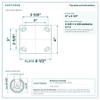 Top plate bolt pattern drawing, 4 x 4-1/2 plate, slotted bolt holes