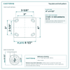 Top plate bolt pattern drawing, 4 x 4-1/2 plate, slotted bolt holes