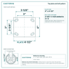 Top plate bolt pattern drawing, 4 x 4-1/2 plate, slotted bolt holes
