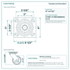 Top plate bolt pattern drawing, 4 x 4-1/2 plate, slotted bolt holes