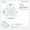 Top plate bolt pattern drawing, 4 x 4-1/2 plate, slotted bolt holes