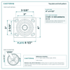 Top plate bolt pattern drawing, 4 x 4-1/2 plate, slotted bolt holes