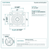 Top plate bolt pattern drawing, 4 x 4-1/2 plate, slotted bolt holes