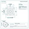 Top plate bolt pattern drawing, 4 x 4-1/2 plate, slotted bolt holes