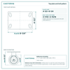 Top plate bolt pattern drawing, 4-1/2 x 6-1/4 plate