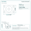 Top plate bolt pattern drawing, 4-1/2 x 6-1/4 plate