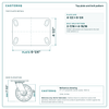 Top plate bolt pattern drawing, 4-1/2 x 6-1/4 plate