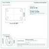 Top plate bolt pattern drawing, 4-1/2 x 6-1/4 plate