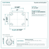 Top plate bolt pattern drawing, 4 x 4-1/2 plate, slotted bolt holes