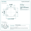 Top plate bolt pattern drawing, 4 x 4-1/2 plate, slotted bolt holes