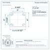 Top plate bolt pattern drawing, 4 x 4-1/2 plate, slotted bolt holes