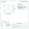 Top plate bolt pattern drawing, 4-1/2 x 6-1/4 plate, slotted bolt holes