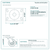 Top plate bolt pattern drawing, 4-1/2 x 6-1/4 plate, slotted bolt holes