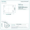 Top plate bolt pattern drawing, 4-1/2 x 6-1/4 plate, slotted bolt holes