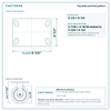 Top plate bolt pattern drawing, 4-1/2 x 6-1/4 plate, slotted bolt holes