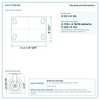Top plate bolt pattern drawing, 4-1/2 x 6-1/4 plate, slotted bolt holes
